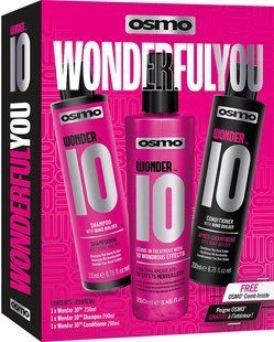 Набор для разглаживания волос Wonder 10 OSMO, (250мл/200мл/200мл) 064725 фото