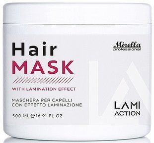 Маска для волос с эффектом ламинирования Mirella Professional Lami Action Hair Mask, 500 мл 2968 фото
