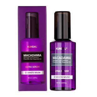 Увлажняющая сыворотка для волос "Белый Мускус" Kundal Macadamia Ultra Hair Serum White Musk 100мл 740869 фото