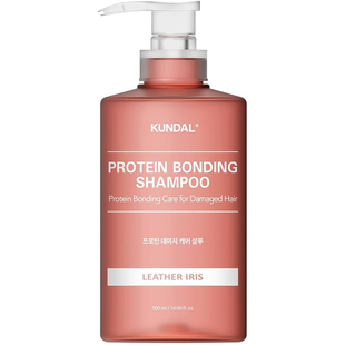 Шампунь для пошкодженого волосся "Шкіра & Ірис" Kundal Protein Bonding Shampoo Leather Iris 500мл 429010 фото