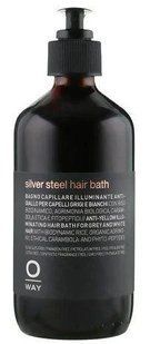 Антижелтый шампунь для седых и осветленных волос Oway Man Silver Steel Hair Bath 0046 фото